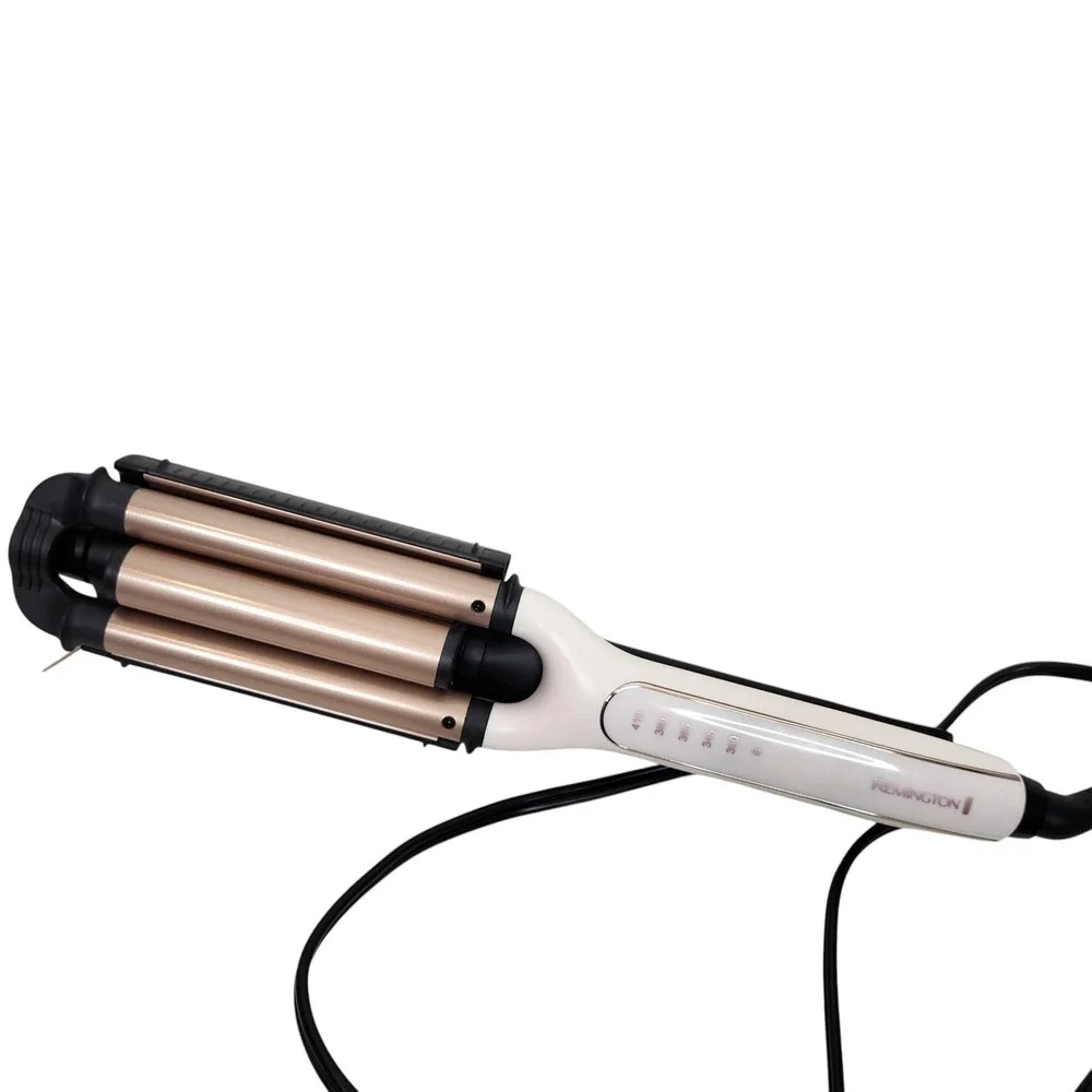 Remington 4-in-1 Adjustable Waver Ceramic Hair Styling Tool 410°F White 5 Heat